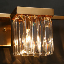 Labradorite 4-Light Brass Crystal Vanity Light