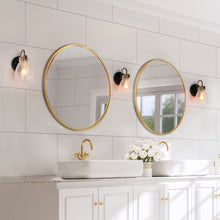 Aidtyrtm 1-Light Black and Brass Vanity Light