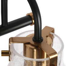 Aidtyrtm 1-Light Black and Brass Vanity Light