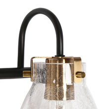 Aidtyrtm 3-Light Black and Brass Vanity Light