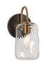 Erharting 1-Light Black and Gold Vanity Light