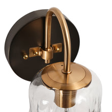 Erharting 1-Light Black and Gold Vanity Light