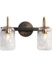 Erharting 2-Light Brass Vanity Light