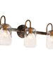 Erharting 3-Light Brass Vanity Light