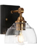 Lainanger 1-Light Black and Gold Vanity Light