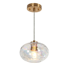 Chrysaorican 1-Light 8" Iridescent Globe Modern Pendant Light Fixtures