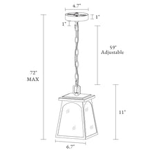 Tiberiusjosip 1-Light Mini Black Outdoor Pendant Light