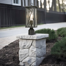 Saturninus 16.5"H 1-Light Black Outdoor Post Light