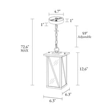Saturninus 1-light Mini Black Outdoor Pendant Light