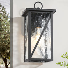 Saturninus 13"H 1-Light Black Outdoor Wall Light