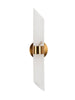 Douglas 1-Light Gold LED Sconces with Vertical Frosted Glass 