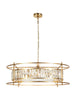 Bulbophyllum 6-Light Large Gold Crystal Chandelier | LNC