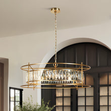 Bulbophyllum 6-Light Large Gold Crystal Chandelier | LNC