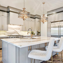 Samdaleric 3-Light Small Gold Crystal Chandelier