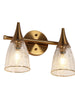 Ruthebic 2-Light Brass Vanity Light