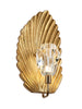 Fuduitoom 1-Light Modern Gold Leaf Crystal Indoor Wall Sconces