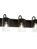 Clytaemnestric 3-Light Black Vanity Light