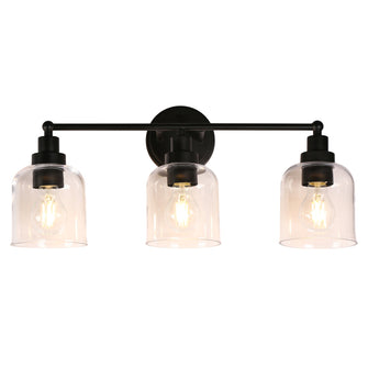 Erufiuoer 3-Light Black Vanity Light