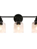 Erufiuoer 3-Light Black Vanity Light