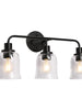 Morrisave 3-Light Black Vanity Light