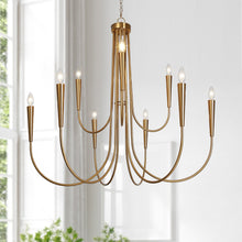 Ceniprimo 9-Light 41" Modern Gold Chandelier, Candlestick