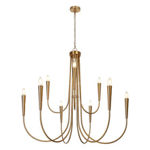 Ceniprimo 9-Light 41" Modern Gold Chandelier, Candlestick