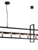 Butterscouch 5-Light 37-in Black&Brass Modern Rectangle Kitchen Island Light