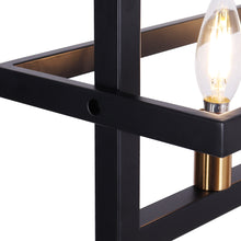 Butterscouch 5-Light 37-in Black&Brass Modern Rectangle Kitchen Island Light