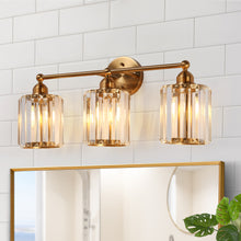 DofeoliNuw 3-Light Gold Crystal Vanity Light