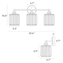 DofeoliNuw 3-Light Gold Crystal Vanity Light