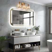 DofeoliNuw 3-Light Gold Crystal Vanity Light