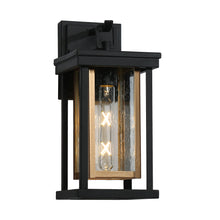 Hewifda 13.6"H 1-Light Black and Gold Outdoor Wall Light