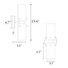 Stebbinsaiban 2-Light Modern Brass Clear Glass Wall Sconces