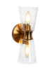 Edvuwaii 2-Light Modern Gold Seeded Glass Wall Sconces Light