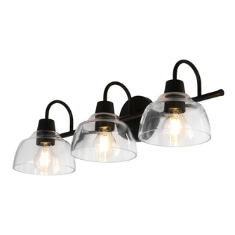 Lethoptird 3-Light Black Vanity Light