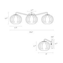 Briefbeschwerer 3-Light Brass Vanity Light