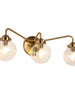 Amarantiser 3-Light Brass Vanity Light