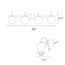 Aladarimostinin 4-Light Black and Brass Vanity Light