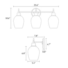 Mirabellisation 3-Light Brass Vanity Light