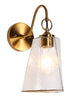 Sallingboe 1-Light Modern Gold with Texture Glass Wall Sconces