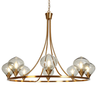 Temporaneo 8-Light Oversized Brass Chandelier