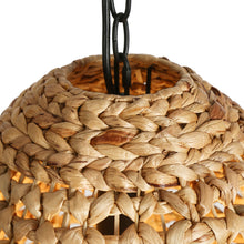 Holophankton 1-Light 15" Farmhosue Asian Rattan Pendant Light Fixtures