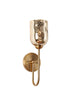 Nicomedes 1-Light Modern Gold and Mercury Glass Wine Wall Sconce