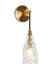 Mailliaosbin 1-Light Modern Gold with Texture Glass Wall Sconces