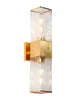 Moelleully 2-Light Modern Gold Leaf Crackle Glass Wall Sconces