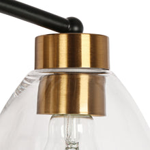 Jacqueling 4-Light Black and Brass Vanity Light