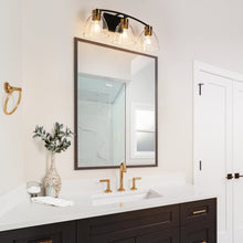 Jacqueling 4-Light Black and Brass Vanity Light