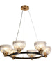 Towlnession 6-Light Large Black and Gold Chandelier