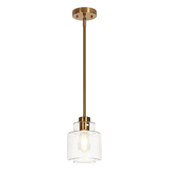 Bvisdagee 1-Light 6.5" Brass Modern Pendant Light Fixtures