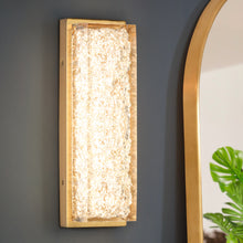 Solarithos 1-Light Modern Gold with Crystal LED Wall Sconces